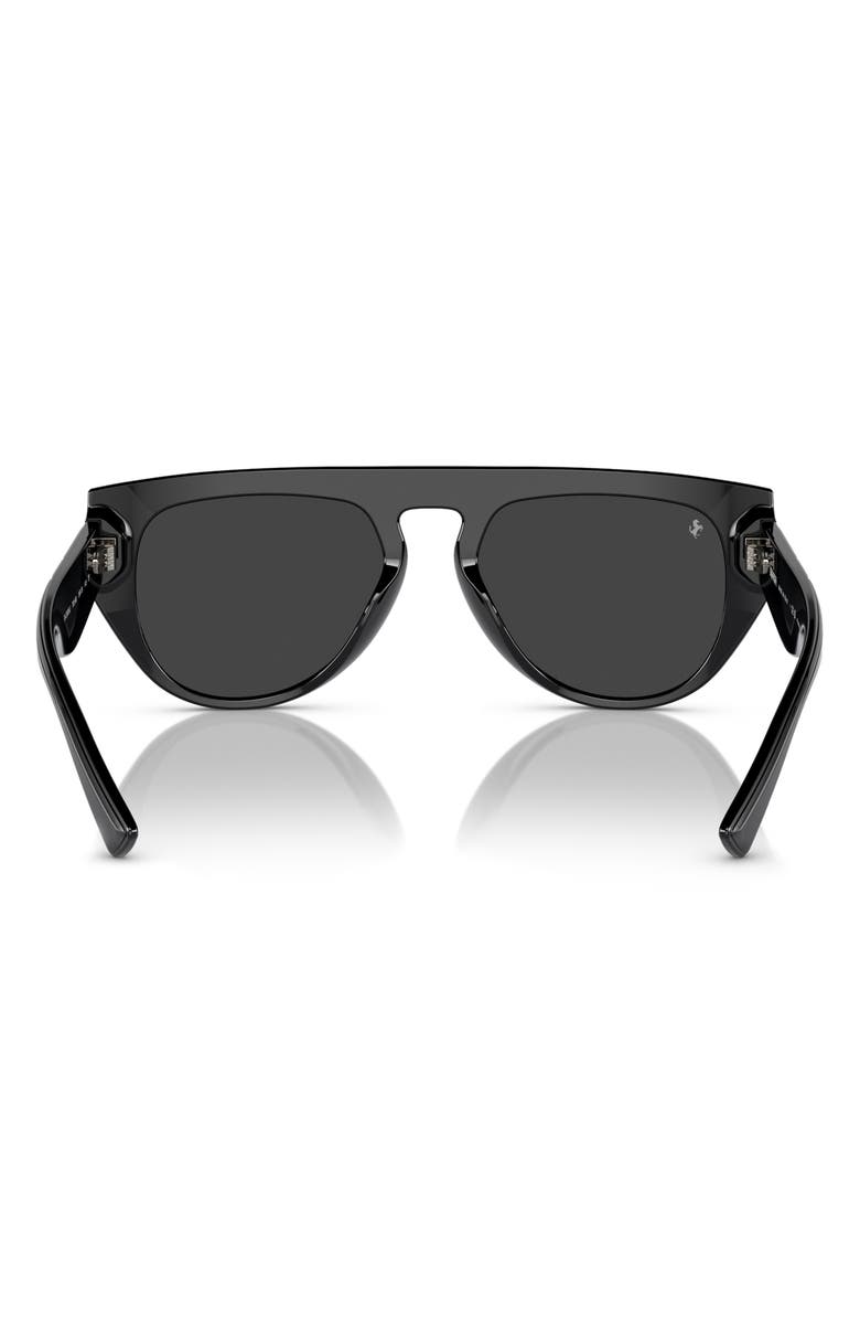 Scuderia Ferrari 56mm Polarized Pilot Sunglasses, Alternate, color, Black / Polar Black Mirror