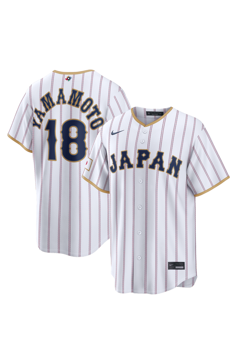 Nike Men's Nike Yoshinobu Yamamoto White Japan Baseball 2026 World Baseball Classic Home Stadium Jersey, Main, color, White