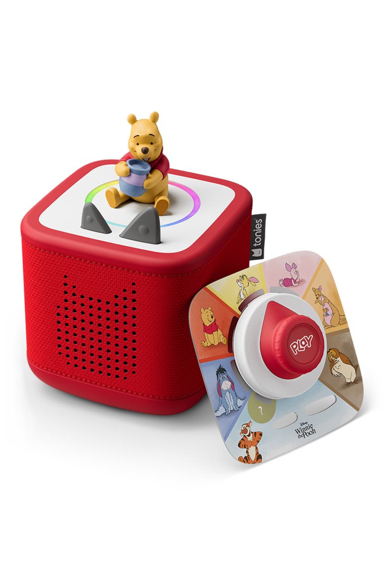 Red Toniebox 2 Playtime Set & Disney® Winnie the Pooh Figure, Main, color, SUNSET RED