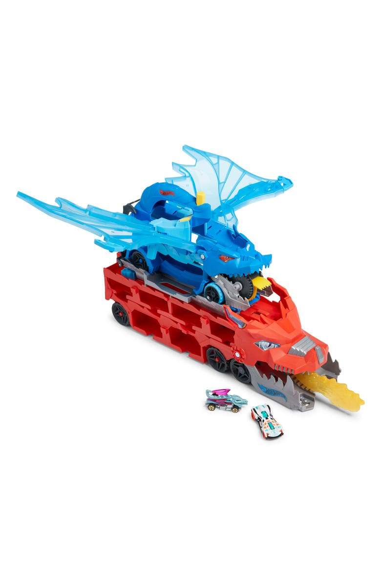 Hot Wheels City Ultimate Dual Dragon Transporter Playset, Main, color,
