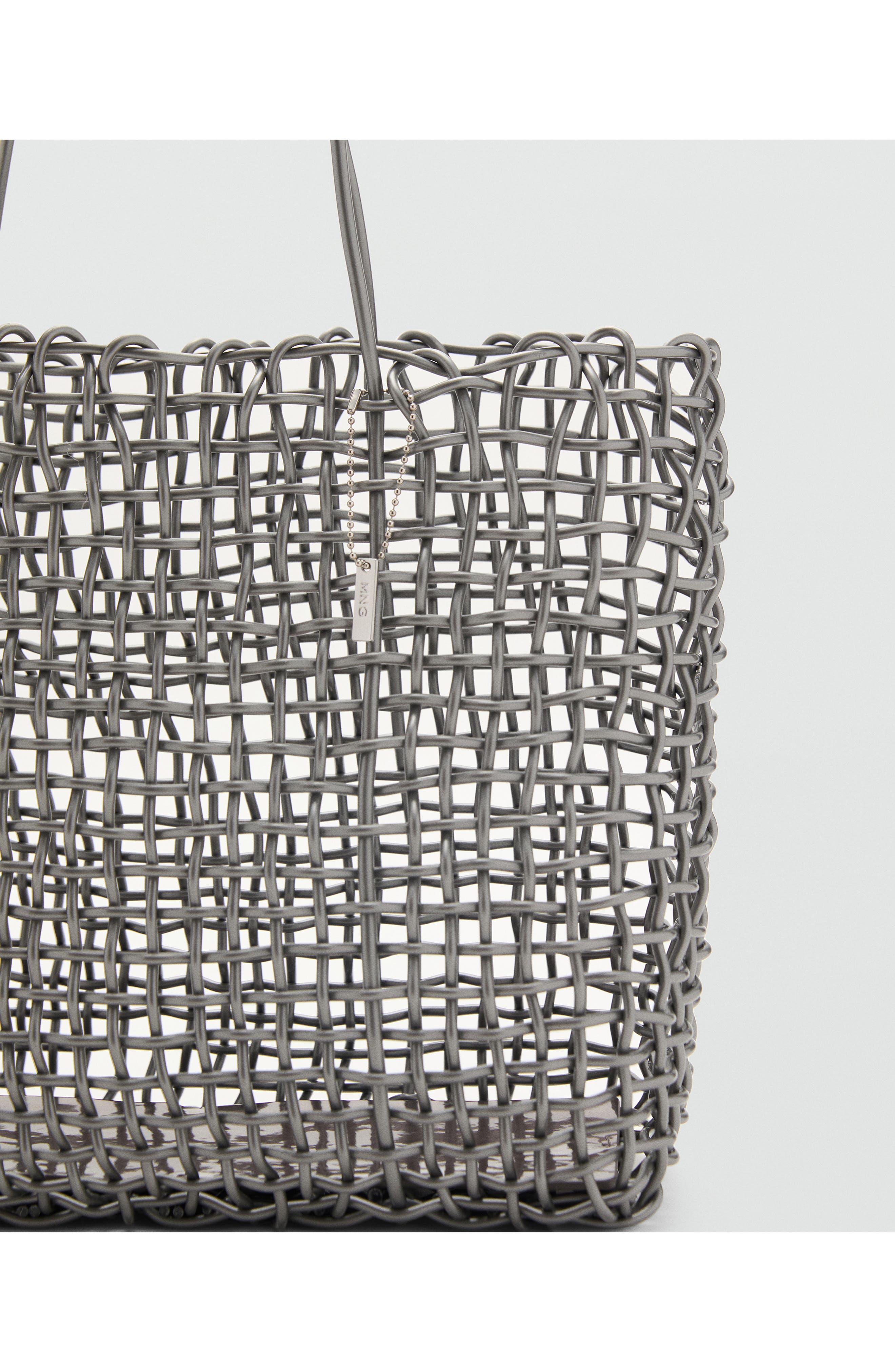 MANGO Braided Shopper Tote, Alternate, color, 