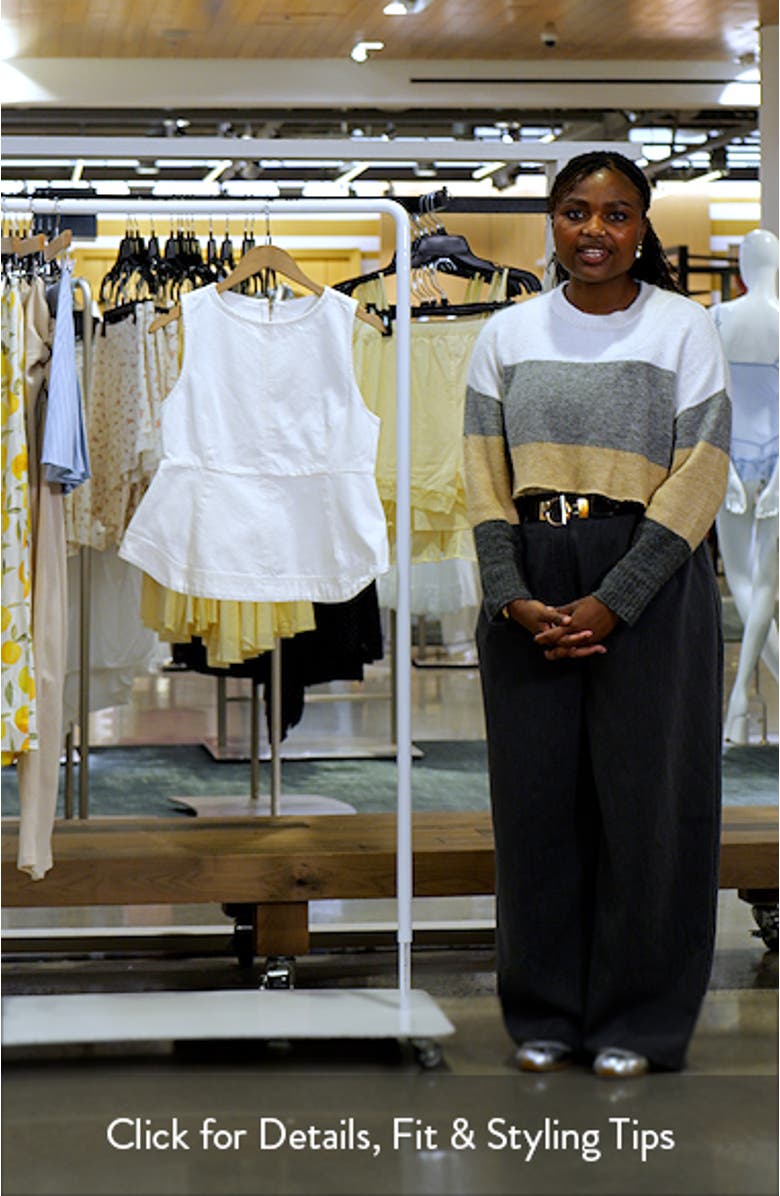 Chlo Sleeveless Organic Cotton Peplum Top, sales video thumbnail