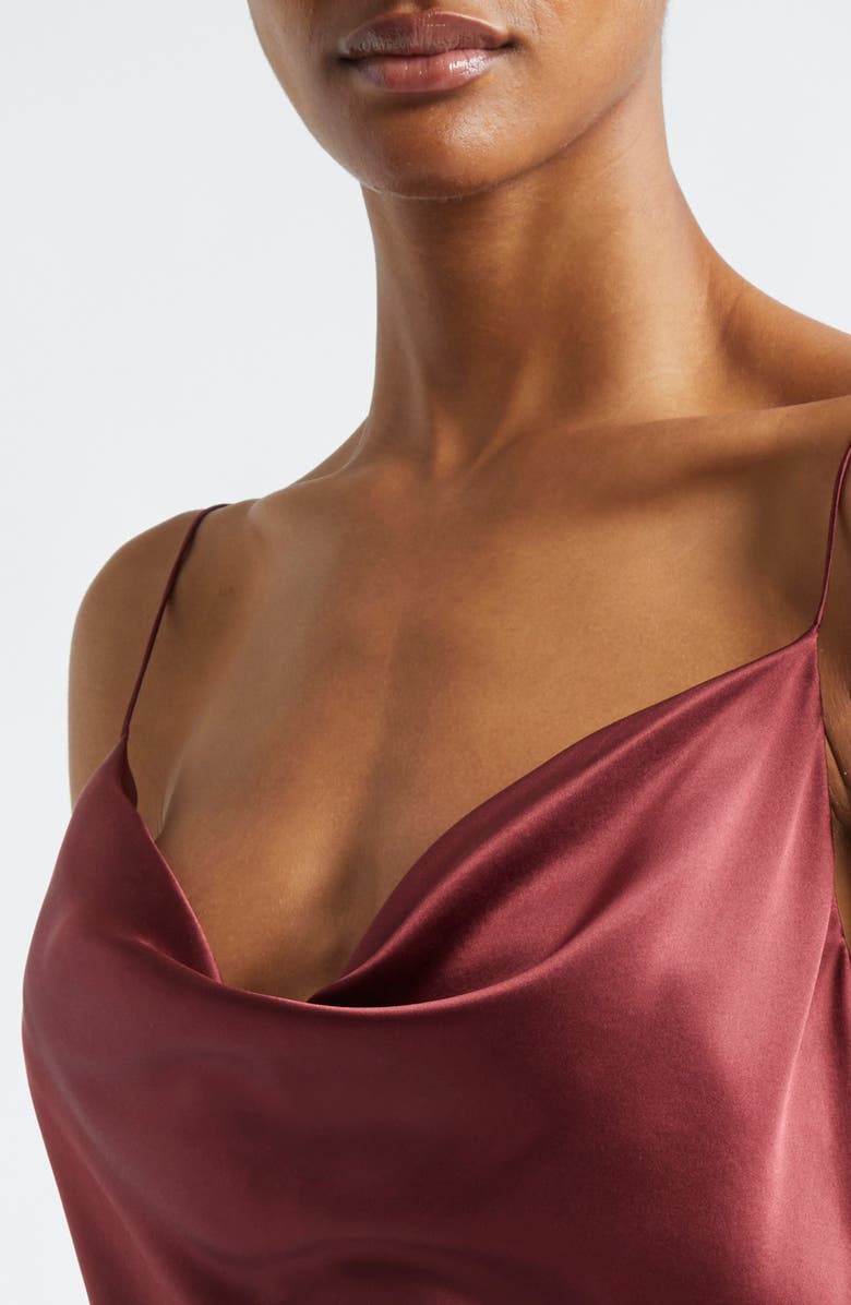 L'AGENCE Calista Cowl Neck Silk Camisole, Alternate, color, Dark Wine