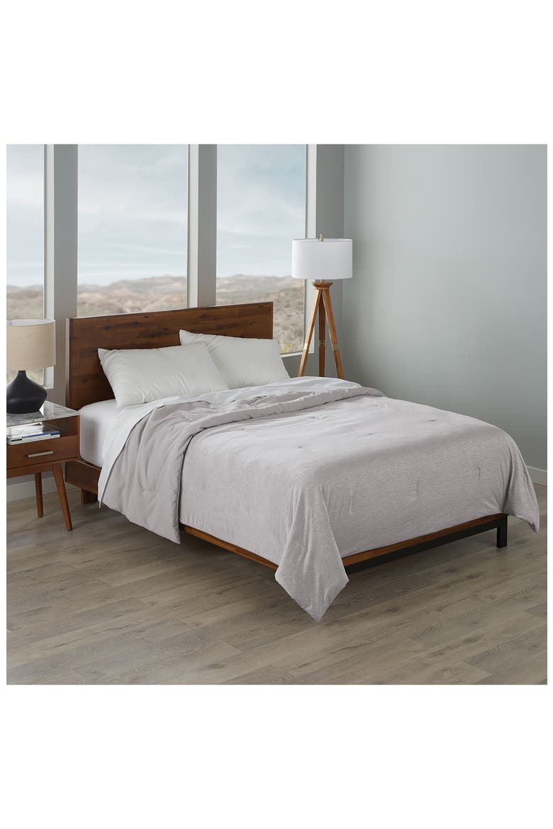 Cooling Jersey Fabric Down Alternative Comforter, Alternate, color, LIGHT GREY