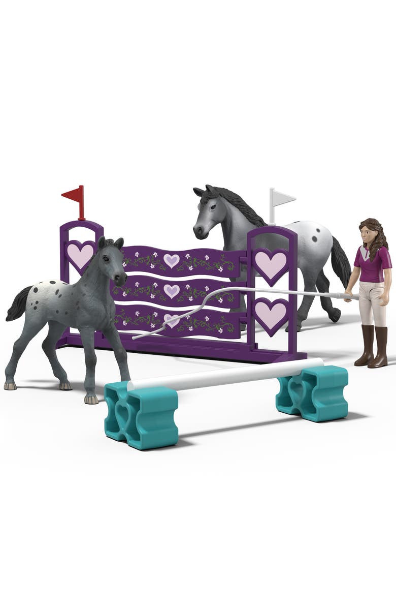 Schleich Horse Club, Lisa's Tournament Training, 7 Piece Playset, Posable Rider, 4+, Main, color, Multicolored