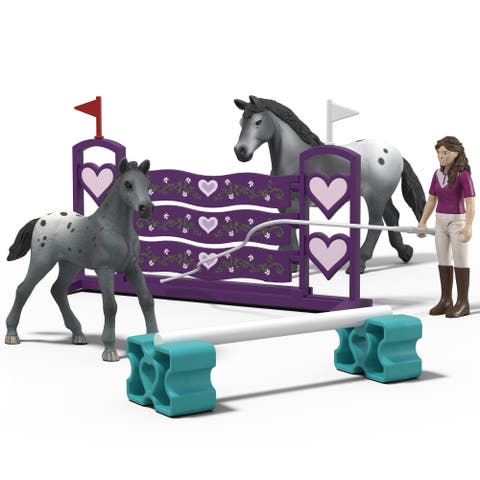 Horse Club, Lisa's Tournament Training, 7 Piece Playset, Posable Rider, 4+