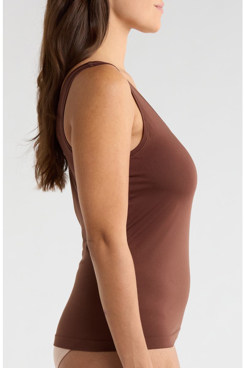 Seamless Layering Tank, Alternate, color, BROWN BITTER