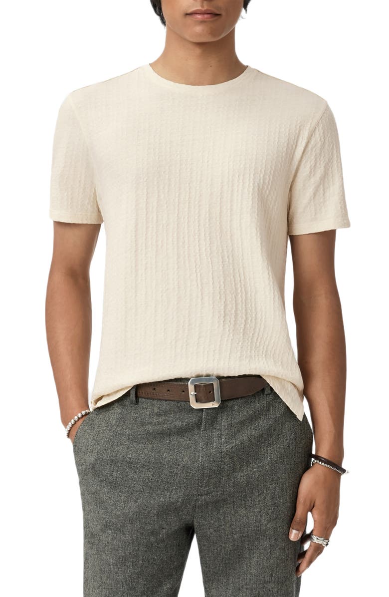 John Varvatos Brasse Crewneck T-Shirt, Alternate, color, Ivory