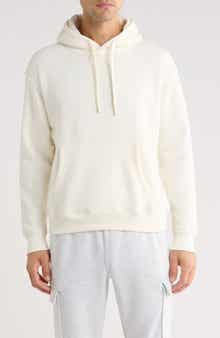 DENIM AND FLOWER Relaxed Solid Fleece Hoodie