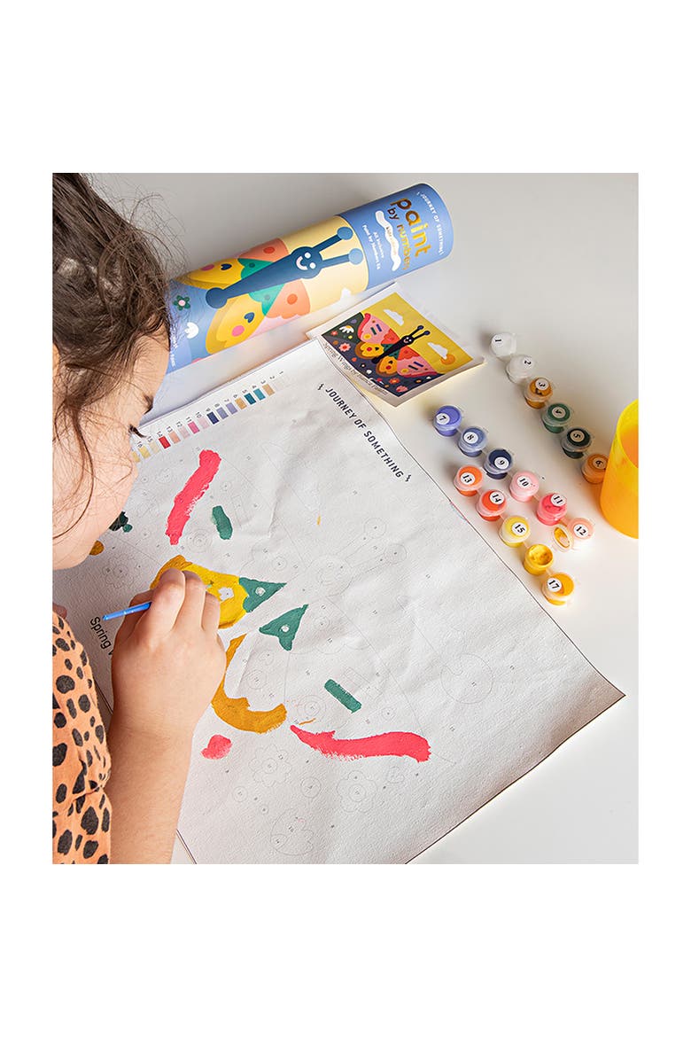 Paint By Numbers, Spring Wings Art Craft Kit, 8.3 x 11.7 Inches, Alternate, color, Multicolored