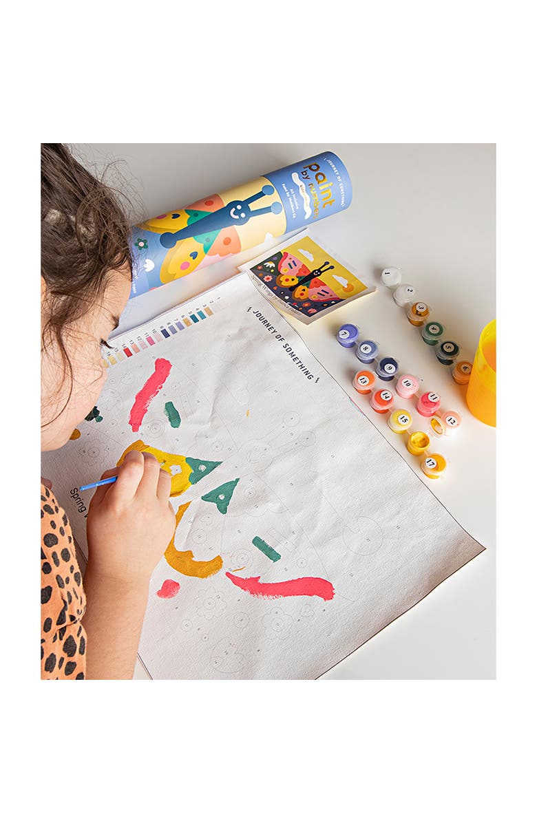 Journey of Something Paint By Numbers, Spring Wings Art Craft Kit, 8.3 x 11.7 Inches, Alternate, color, Multicolored