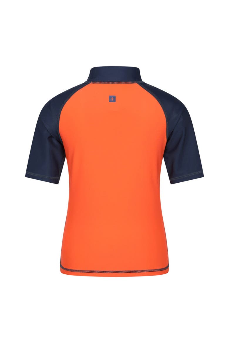 Childrens/Kids Sun Protective Short-Sleeved Swim Vest, Alternate, color, Burnt Orange