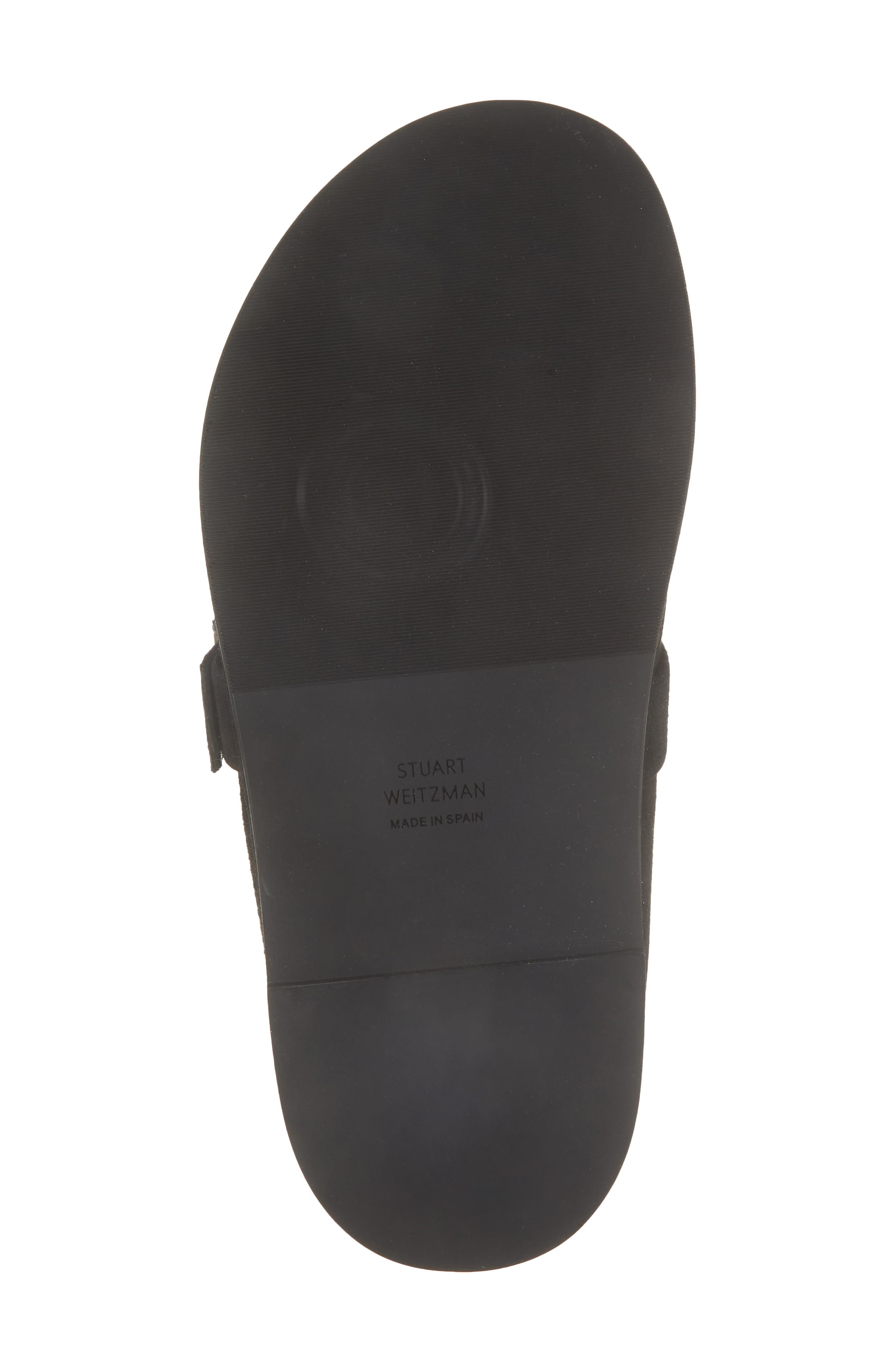 Stuart Weitzman June Genuine Shearling Mule, Alternate, color, Black/ Natural