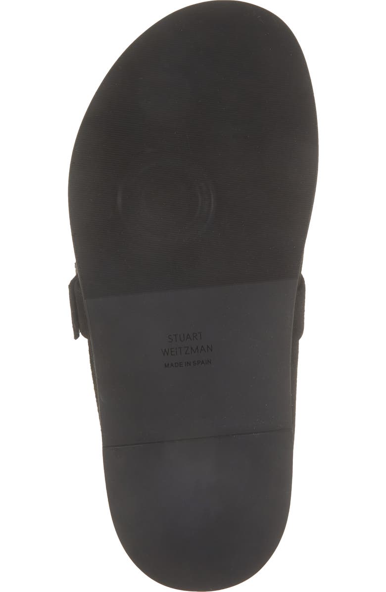 Stuart Weitzman June Genuine Shearling Mule, Alternate, color, Black/ Natural