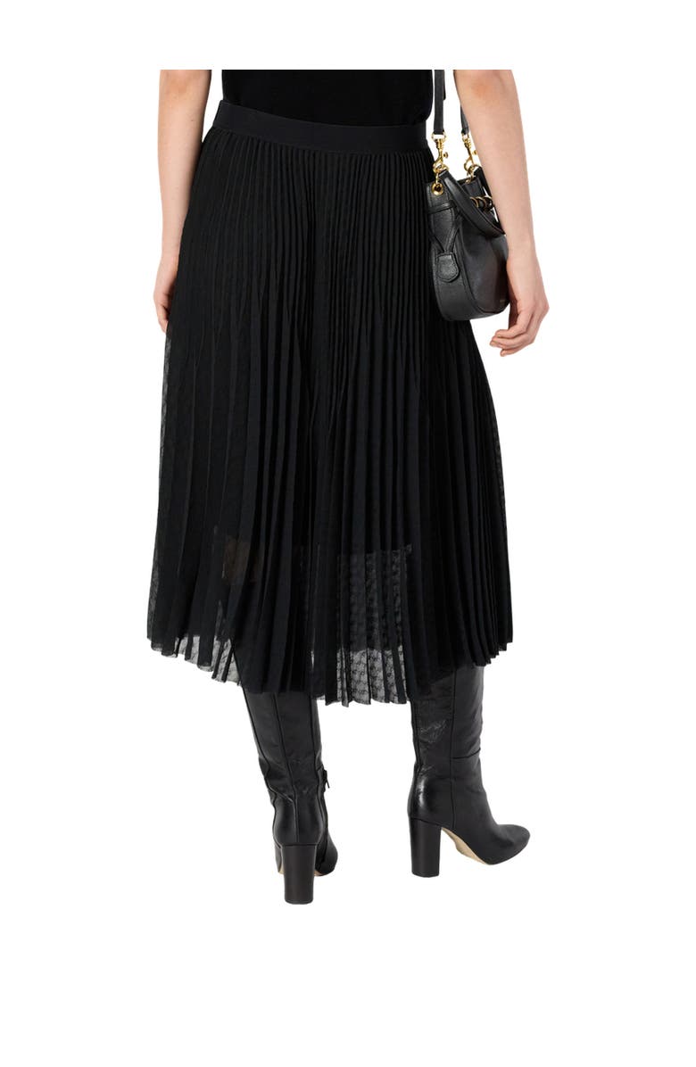 GERARD DAREL Bilal Jacquard Pleated Midi Skirt, Alternate, color, Black