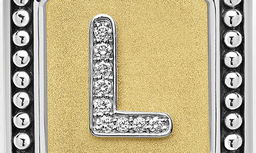 Lagos Signature Caviar Initial Enhancer In Two-tone L