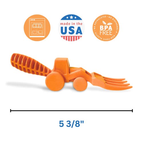 Constructive Eating Set Of 2 Tractor Utensils For Kids And Toddlers, 1 Pack