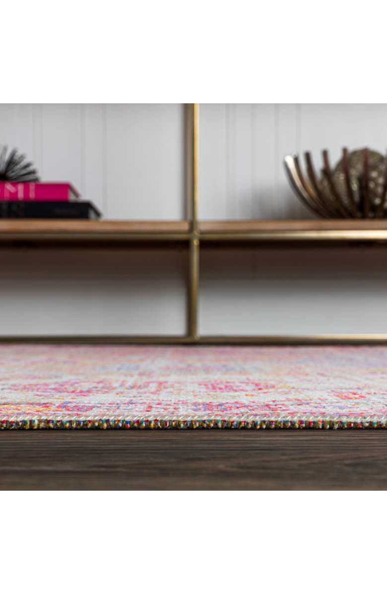 JONATHAN Y Flori Bohemian Medallion Deep Fuchsia Area Rug, Alternate, color, Deep Fuchsia