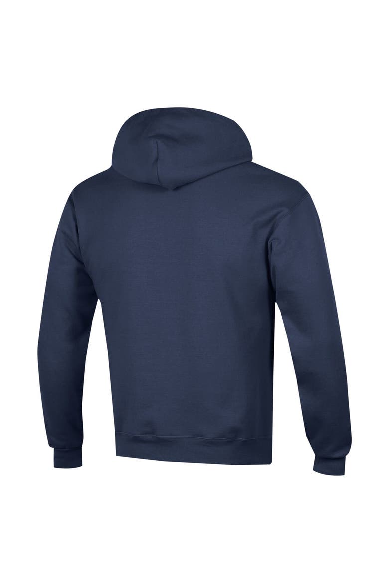 Men's Champion Navy Michigan Wolverines Basketball Icon Powerblend Pullover Hoodie, Alternate, color, Navy