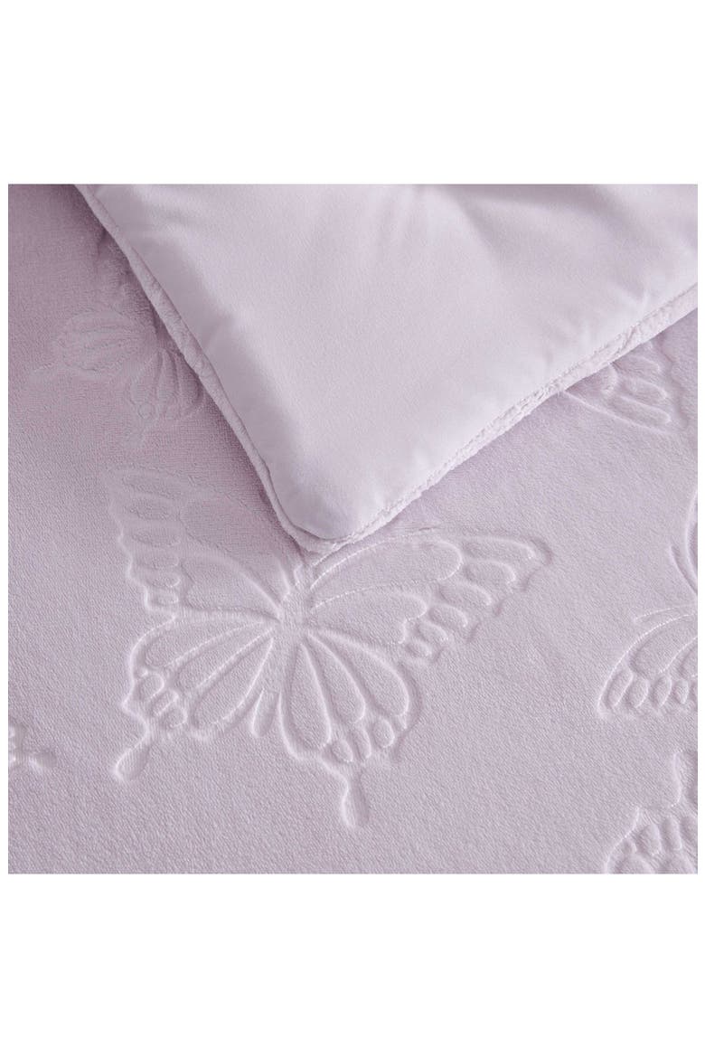 Butterfly Embossed Comforter & Sham Set, Alternate, color, PURPLE