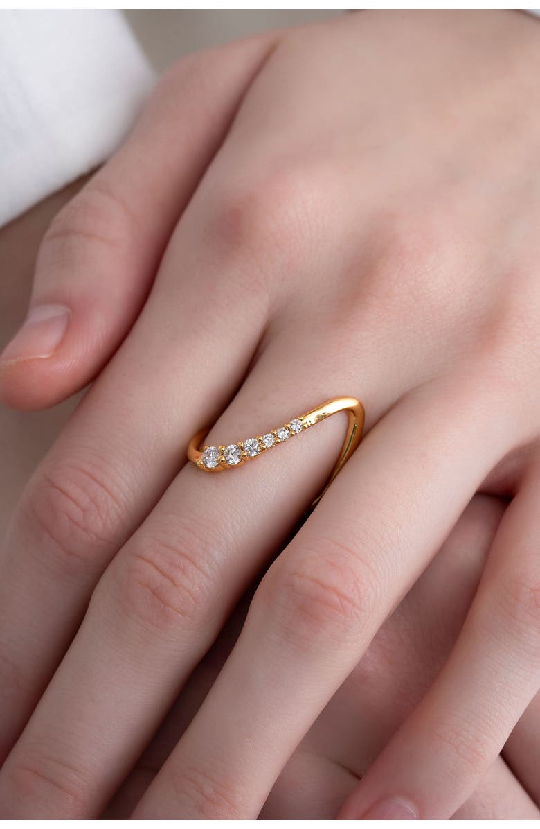 Zynnia Collective Curve Pave Ring, Alternate, color, Gold
