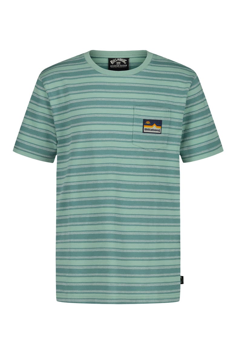 Kids' Miles Stripe Pocket T-Shirt, Main, color, GREEN ASH