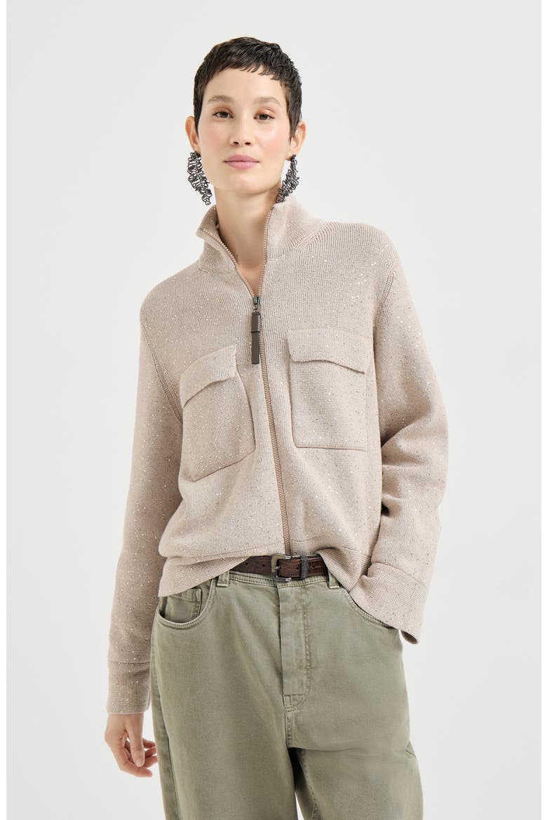 Cotton Diamond yarn outerwear jacket, Main, color, Desert