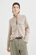 Brunello Cucinelli Cotton Diamond yarn outerwear jacket