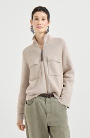 Brunello Cucinelli Cotton Diamond yarn outerwear jacket