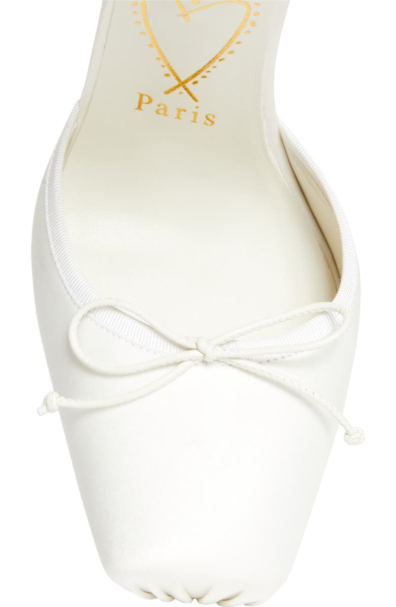 Christian Louboutin Cassia Lace-Up Slingback Pump, Alternate, color, Ivory/ Snow