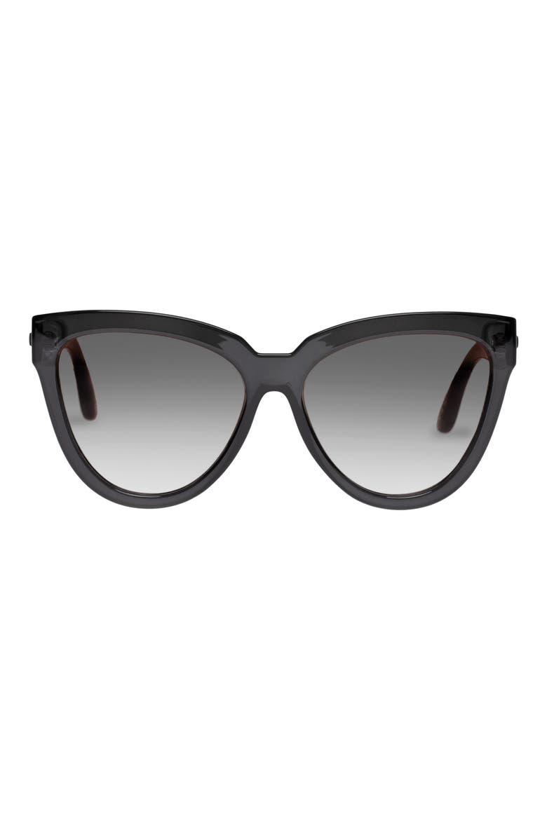 Liar Liar 57mm Cat Eye Sunglasses, Main, color, GREY / BROWN GRAD