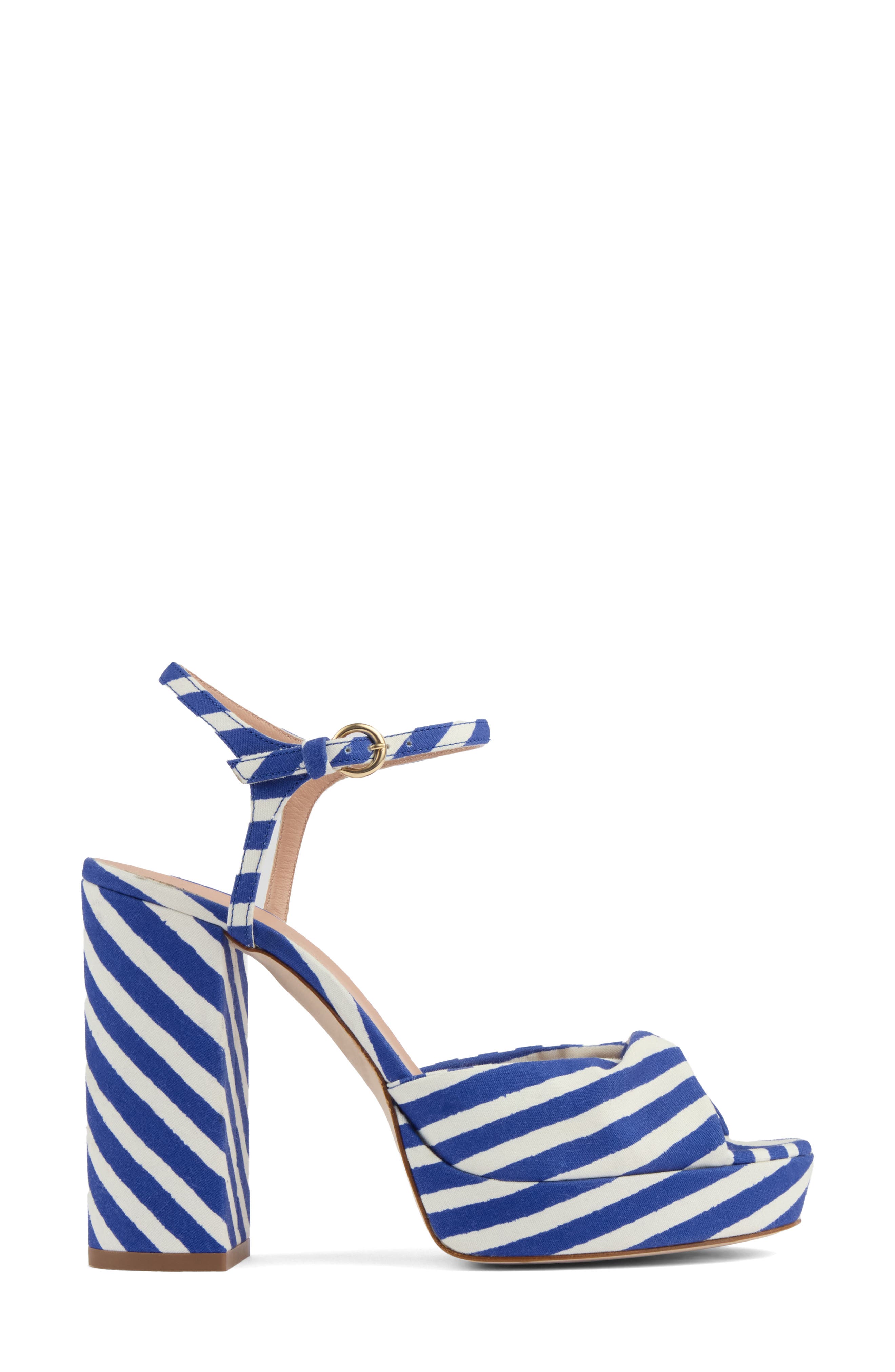 LK Bennett Rosa Twist Front Platform Sandal, Alternate, color, Blue Multi
