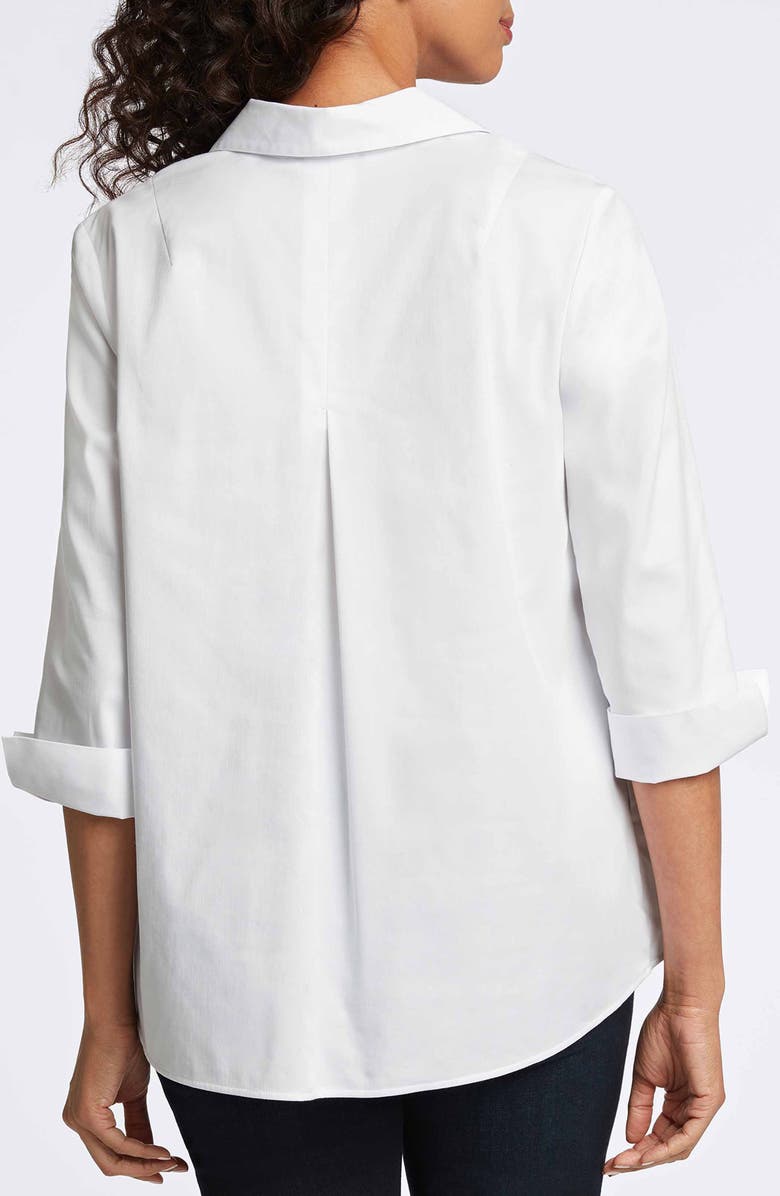 Foxcroft Agnes Split Cuff Popover Top, Alternate, color, 