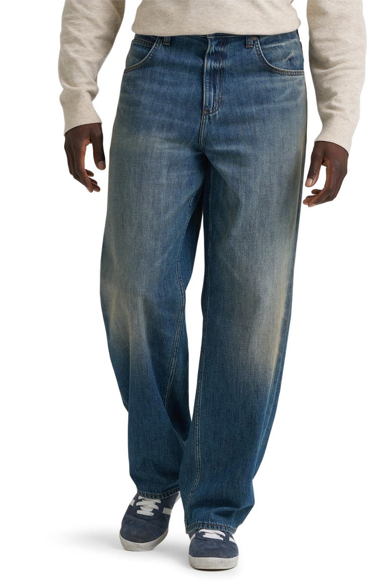 Henry High Waist Baggy Leg Jeans, Main, color, BACKBEAT