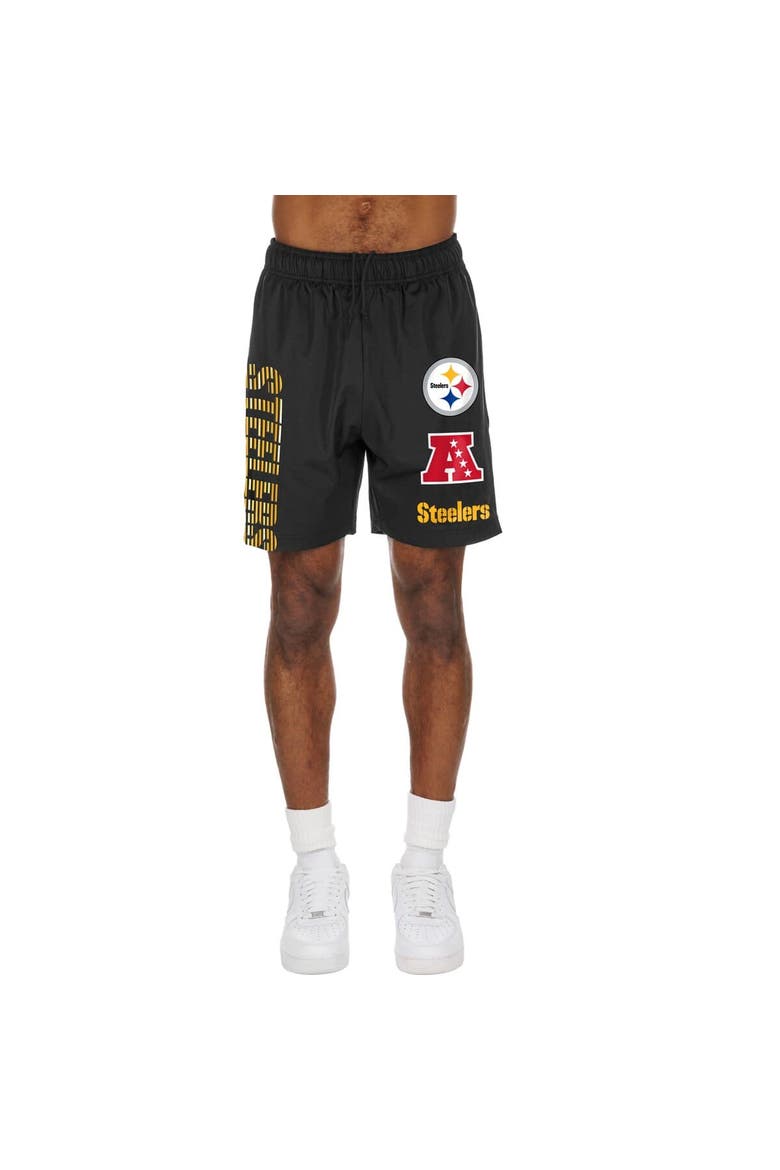 Men's New Era  Black Pittsburgh Steelers Match Shorts, Main, color, Black