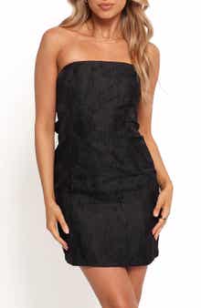 Petal & Pup Monia Textured Strapless Minidress