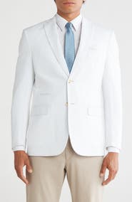 Gino Vitale Slim Fit Solid Linen Blend Blazer