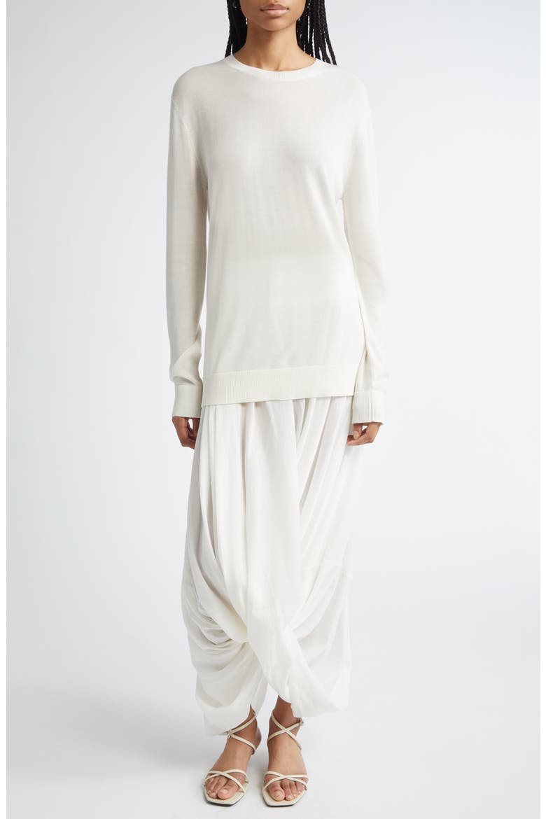 Long Sleeve Knit T-Shirt, Alternate, color, WHITE
