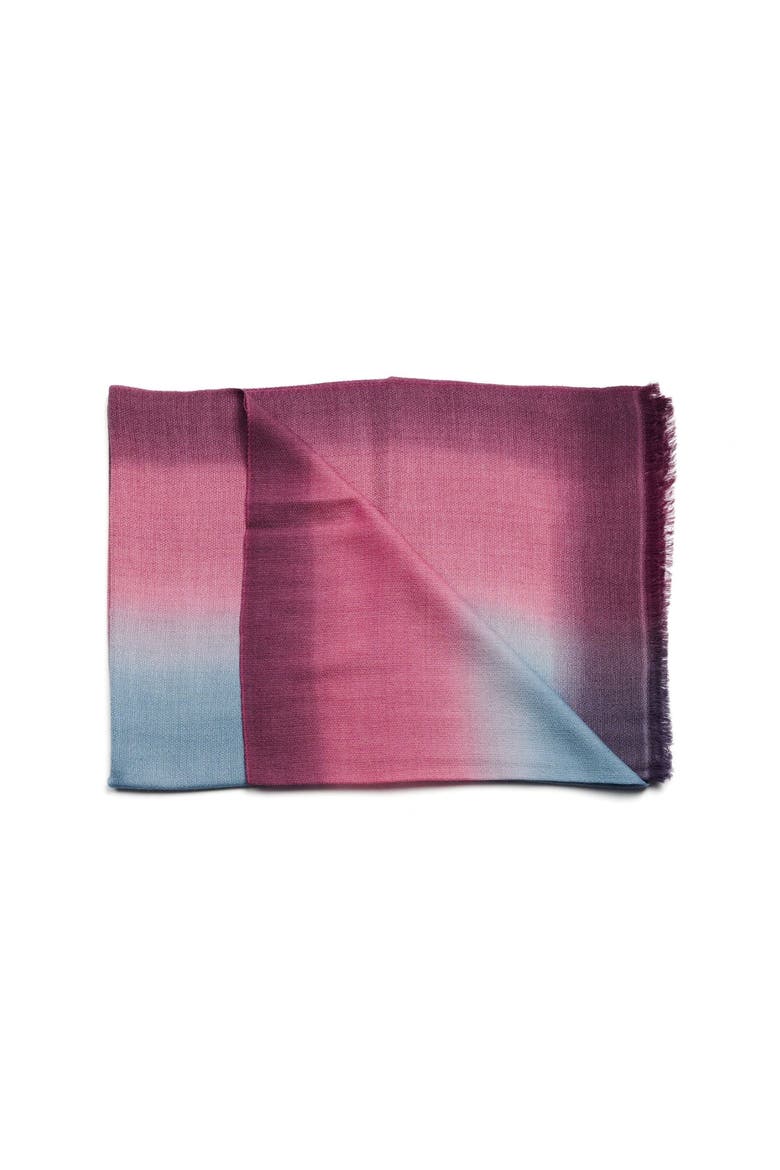 Iris Cashmere Merino Handloom Scarf, Alternate, color, Iris Pink Blue Purple