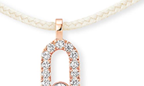 Messika Care Diamond Pavé Pendant Cord Necklace In White