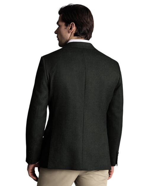 Charles Tyrwhitt Wool Texture Slim Fit Jacket In Black