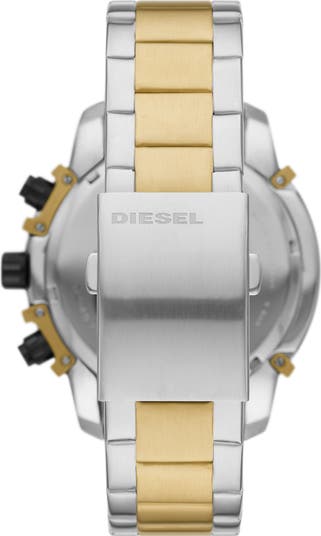 Griffed Chronograph Two Tone Bracelet Watch, 48mm