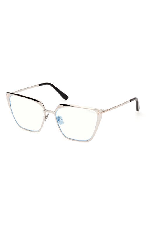 Tom Ford 56mm Square Blue Light Blocking Optical Glasses In Multi