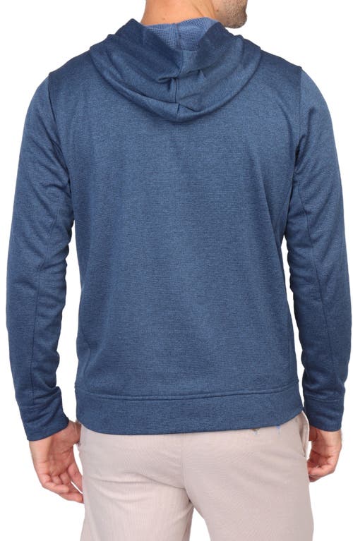 Tailorbyrd Performance Quarter Zip Hoodie In Indigo Blue