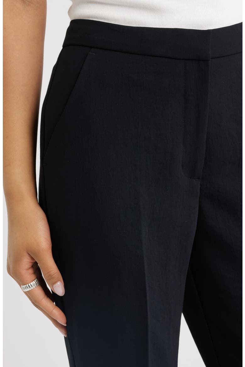 Curator Crepe Flare Leg Trousers, Alternate, color, BLACK
