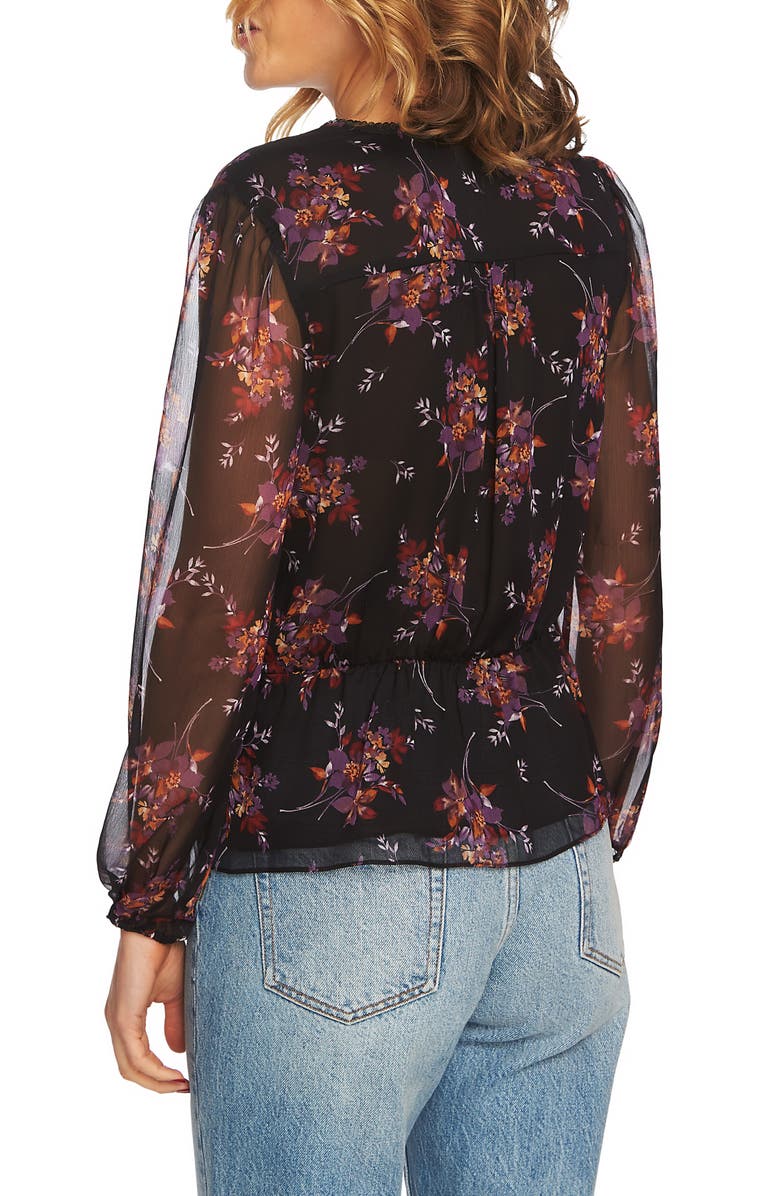 1.STATE Wildflower V-Neck Peplum Blouse, Alternate, color, 