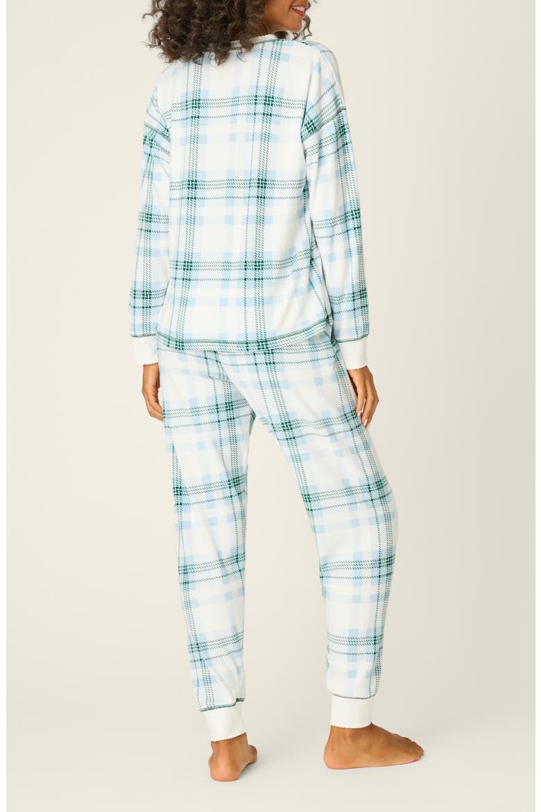 Winter Land Plaid Thermal Velour Pajamas, Alternate, color, IVORY