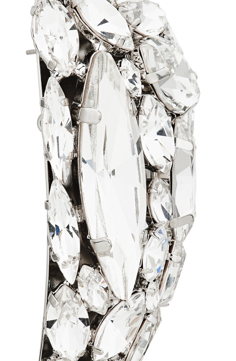 Area Crystal Cluster Tringle Drop Earrings, Alternate, color,