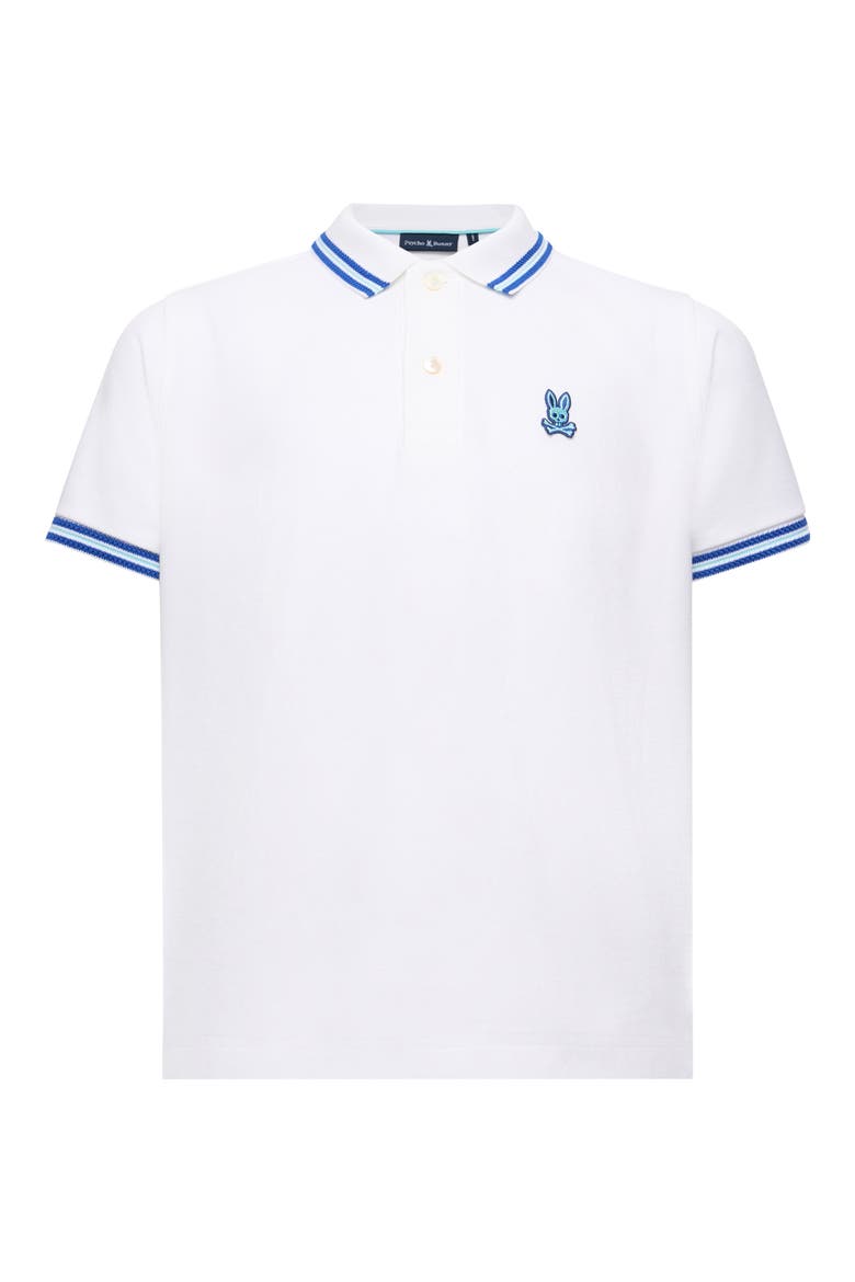 Kids' Clark Piqué Polo, Main, color, WHITE