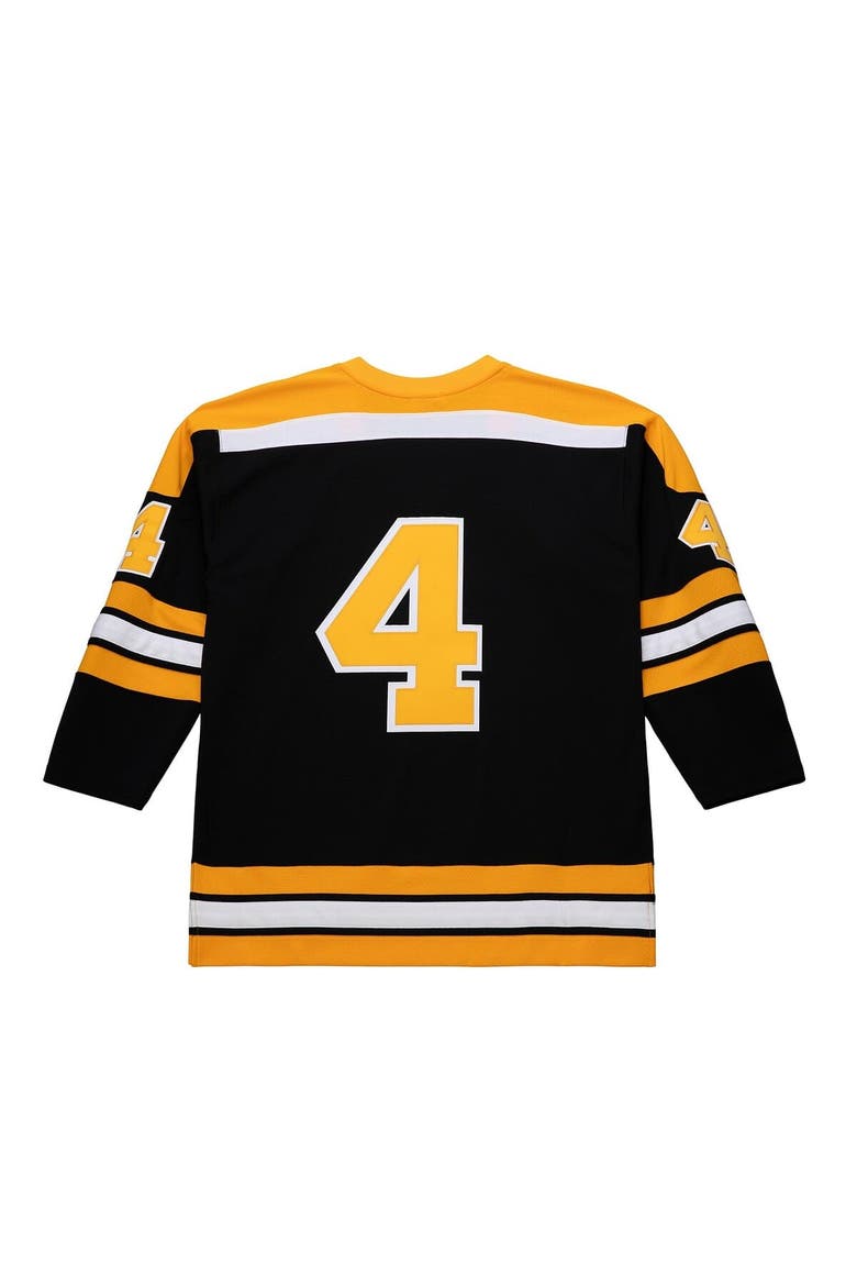 Men's Mitchell & Ness Bobby Orr Black Boston Bruins Big & Tall 1971/72 Blue Line 2.0 Jersey, Alternate, color, Black